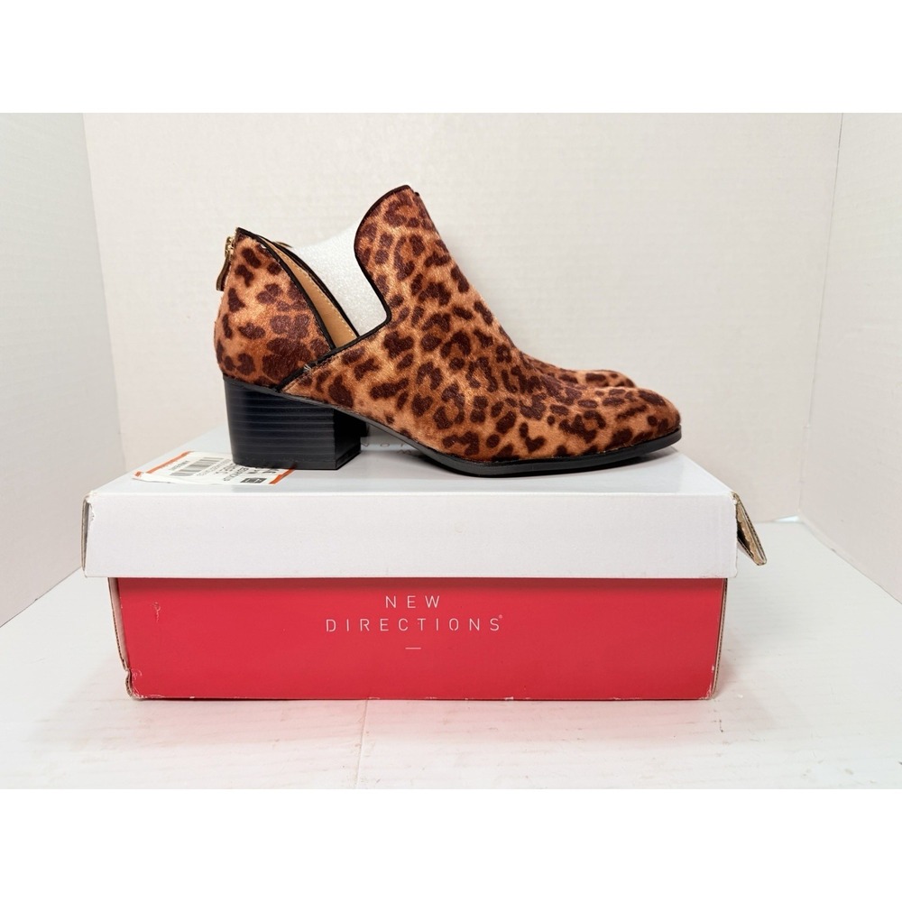 NWB New Directions Fredricka Leopard Print Ankle Boots Women's‎ 9.5M